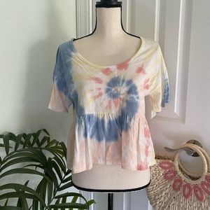 AEO Tie Dye Baby Doll T-Shirt